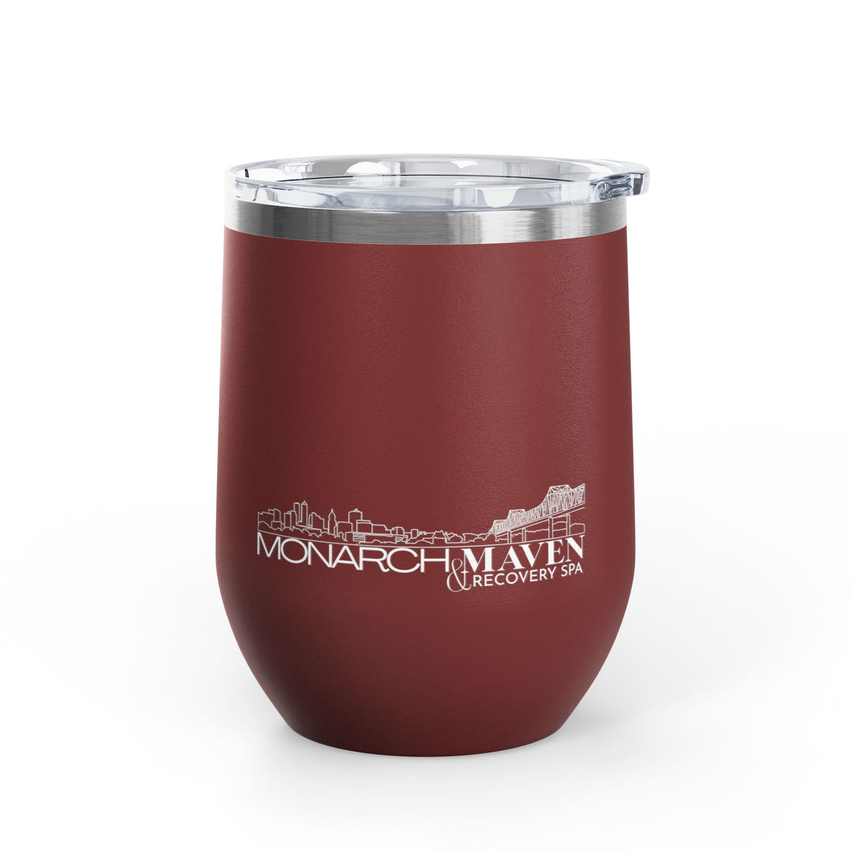 Monarch Peoria Skyline Logo Wine Tumbler 12 oz