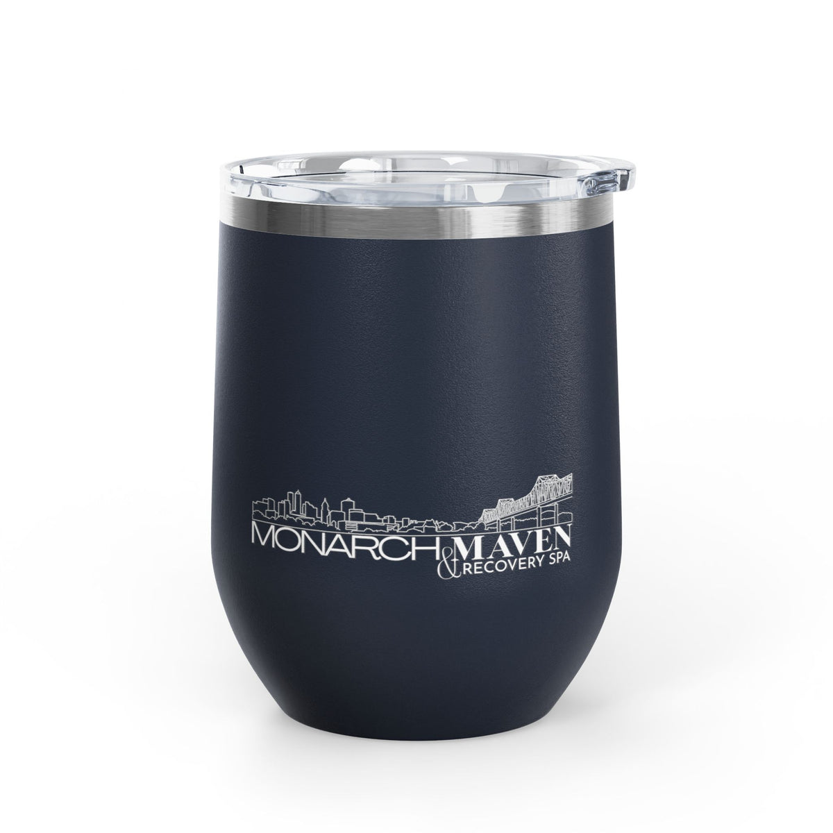 Monarch Peoria Skyline Logo Wine Tumbler 12 oz